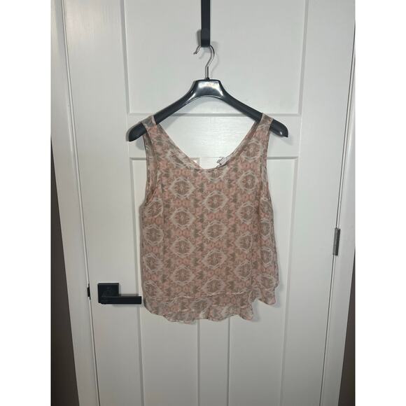 BCBG Womens Tank Top Size M Medium Boho Fairy Pink Summer Spring Blouse - Picture 3 of 7